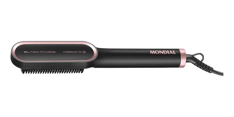 Escova Alisadora Mondial Black Rose EA-07 Bivolt