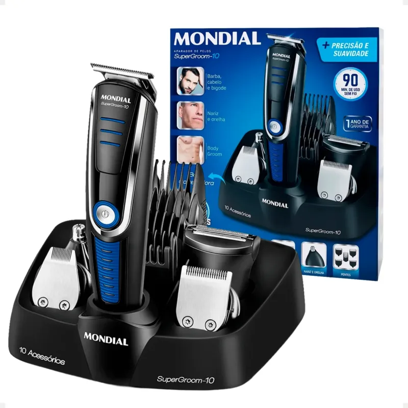 Aparador de Pelos Mondial Super Groom 10 BG-03 Bivolt